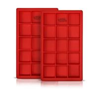 Lot de 2 moules à brownie carrés en silicone anti-adhésif pour brownies, cheesecake, mini gâteau et barre de chocolat, savon et cire