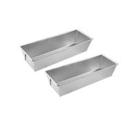 Zenker Lot de 2 moules à cake acier étamé 25,5 cm | Format rectangulaire 25,5 x 11,2 cm, Acier étamé pour une cuisson régulière, Température four 230°C
