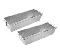 Zenker Lot de 2 moules à cake acier étamé 25,5 cm | Format rectangulaire 25,5 x 11,2 cm, Acier étamé pour une cuisson régulière, Température four 230°C