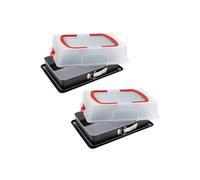Lot de 2 moules à charnière rectangulaires avec couvercle de transport 42 x 29 cm Dr. Oetker Back-Idee Kreativ