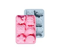 Lot De 2 Moules à Chocolat En Silicone, Panda, Hibou Et Tigre, Moules En Silicone En Forme D'étoile De Mer Et De Coquillage Pour Bonbons, Gelée, Résine, Savon, Etc.