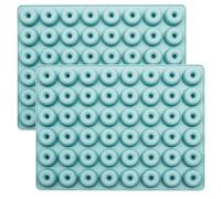 Lot de 2 moules à donuts en silicone pour 48 mini donuts Turquoise