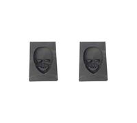 Lot de 2 moules à lingots en graphite 3D en forme de tête de mort pour la fabrication de bijoux pour fondre, moulage, affinage