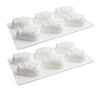 Lot de 2 moules à mangue en silicone platine de qualité alimentaire en forme fruit pour mousse, chocolat, crème glacée