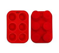 Lot de 2 moules à muffins profonds et grands, 6 moules à cupcakes en silicone, moules à muffins, moules à cupcakes, moules en silicone, moules à muffins en silicone, plateau à pudding Yorkshire,