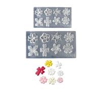 Lot de 2 moules à ongles en forme de fleur pour manucure délicate