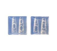 Lot de 2 moules à ongles en silicone avec cadre en relief pour décorations d'ongles faites à la main