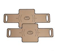 Lot de 2 moules à pain en silicone anti-adhésif pour cocotte, outil de transfert de pâte épaisse (noir)