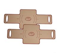 Lot de 2 moules à pain en silicone anti-adhésif pour cocotte, outil de transfert de pâte épaisse (rouge)