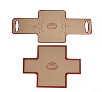 Lot de 2 moules à pain en silicone antiadhésifs pour la cuisson, conçus pour aider à transférer la pâte facilement et protéger les moules (rouge)