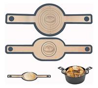 Lot de 2 moules à pain en silicone pour cocotte, anti-adhésifs et faciles à nettoyer, réutilisables, avec longues poignées, tapis de cuisson au levain pour pâte, pâtisserie, biscuits