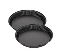 Zenker 9915150 Lot de 2 moules à quiche lorraine, moule à tarte, moule à tarte 28 cm, moule pour quiche, Acier, Noir, 28 x 4 cm