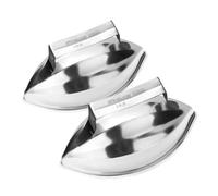 Lot de 2 moules à riz en acier inoxydable en forme de papaye, 16,6 x 7,5 x 7,5 cm avec poignée, ustensile de cuisine multifonction pour omourice, onigiri, sushi et riz frit, décoration de plat et