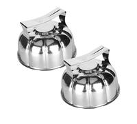 Lot de 2 moules à riz en acier inoxydable en forme de pétale de fleur, moule à riz pour la cuisine japonaise, décoration de vaisselle, accessoires de cuisine, outils de chef (argent)