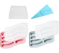 lot de 2 moules à saucisse en silicone, 8 cavités, Moules à glaçons pour hot-dogs burgers faits maison, Moules en silicone pour la préparation de snacks, desserts, Couvercle en silicone inclus