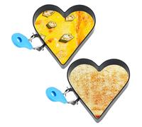 Lot de 2 moules à œufs carrés antiadhésifs de 10,2 cm pour frire les œufs avec poignée en silicone, moule à œufs carré en acier inoxydable, braconnier à œufs, moules à œufs au plat pour petits déjeune