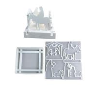 Lot de 2 moules décoratifs en silicone anti-adhésif pour décoration de table Motif prière Pour tout espace intérieur