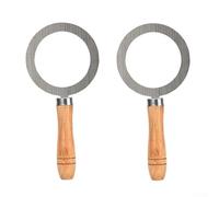 Lot de 2 moules en acier inoxydable pour tasse de thé au lait avec poignées en bois, moules pour café, expresso, thé à bulles, argent, 21,1 x 9,9 cm