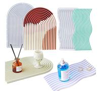 Lot de 2 moules en résine de silicone en forme de vague époxy pour tasses, fruits, bonbons, vases, objets décoratifs, 3D pour loisirs créatifs, décoration d'intérieur