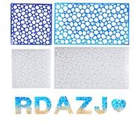 Lot de 2 moules en résine de silicone pour bricolage - Ondulation d'eau, grand + petit