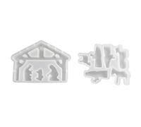 Lot de 2 moules en résine en silicone sur le thème de la prière - Moules décoratifs religieux pour créer des ornements décoratifs artisanaux