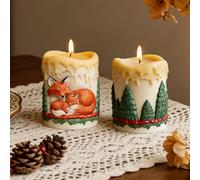 Lot de 2 moules en silicone 3D pour bougies d'aromathérapie, cire, moulage de résine et argile polymère, moule décoratif pour décoration d'intérieur (blanc)