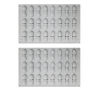 Lot de 2 moules en silicone à 24 cavités en forme de cacahuètes pour gâteaux, chocolats, pâtisseries