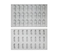 Lot de 2 moules en silicone à 24 cavités en forme de cacahuètes pour gâteaux, chocolats, pâtisseries
