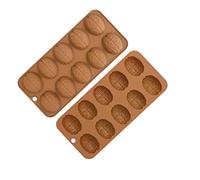Lot de 2 moules en silicone anti-adhésifs en forme de cerveaux pour faire des mousses, des gâteaux, des fondants, des desserts, des chocolats, des moules faciles à nettoyer