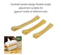 Lot de 2 moules en silicone avec sangle en caoutchouc pour argile, pansements, bandes en caoutchouc, courroies de liaison, outil de poterie