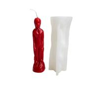 Lot de 2 moules en silicone de forme humaine pour fabriquer des bougies, du savon, de l'argile, de la création artistique, pour fleuristes, artistes de bricolage, savon, bijoux, artisanat pour la