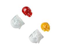 Lot de 2 moules en silicone en forme de crâne extraterrestre pour décoration d'Halloween époxy et cadeau artistique