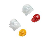 Lot de 2 moules en silicone en forme de crâne extraterrestre pour projets d'artisanat et création de bijoux