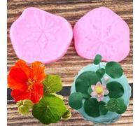 Lot de 2 moules en silicone en forme de fleur de 5 x 5,4 cm pour décoration de cupcakes, fondants, gâteaux, argile, bonbons, chocolat, gumpaste