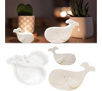 Lot de 2 moules en silicone en forme de poisson Treabear, moules en silicone pour bougies, savons