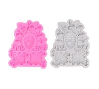 Lot de 2 moules en silicone en forme de ruche pour la décoration de gâteaux, chocolats et bonbons.