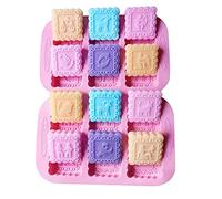 Lot de 2 moules en silicone pour 12 constellations - Moule en silicone fait à la main - Moule à gâteau en forme de lune