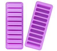Lot de 2 moules en silicone pour barre de chocolat, biscuits au chocolat, 10 cavités longues bandes en silicone, moules parfaits pour pain, gâteau, barre de chocolat, barre granola, biscuits, barres