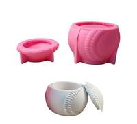 Lot de 2 moules en silicone pour bougeoirs de baseball, moules flexibles en résine époxy, parfaits pour la fabrication de décorations d'intérieur, moule en résine époxy