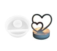 Lot de 2 moules en silicone pour bougie - Couple de baisers - Moule en résine époxy pour décoration de table - Moule en silicone en forme de cœur d'amour pour photophore, centre de table, plateau