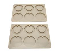 Lot de 2 moules en silicone pour cire, cercles, durables, flexibles, réutilisables, pour bougies, aromathérapie, savon fait à la main, plâtre, 20,3 x 13,2 x 1 cm