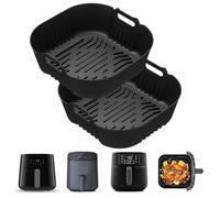 Lot de 2 moules en silicone pour friteuse à air chaud, accessoires pour Philips Airfryer XL - 6,2 l (HD9270)/série 5000 XXL, 7,2 l (HD9285), insert en silicone Air Fryer, plat à gratin pour COSORI 4,7