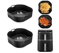 Lot de 2 moules en silicone pour friteuse à air chaud Cosori Turbo Tower Pro 10,8 l, insert en silicone pour Cosori Turbo Tower Pro Smart 10,8 l, accessoires réutilisables (2 pièces)