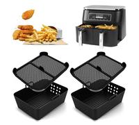 Lot de 2 moules en silicone pour friteuse à air chaud Ninja Foodi AF400 /AF451/DZ401 9,5 L - 2 protections anti-éclaboussures pour Ninja SL400