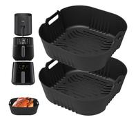 Lot de 2 moules en silicone pour friteuse à air chaud Philips Airfryer XL - 6,2 l (HD9270)/série 5000 XXL, 7,2 l (HD9285), insert en silicone au lieu du papier sulfurisé, plat à gratin pour Cosori