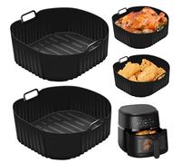 Lot de 2 moules en silicone pour friteuse à air chaud Russell Hobbs - XXL - Moule en silicone - Accessoire pour friteuse à air chaud Cosori TurboBlaze 5,5 L/6,0 L/6,2 L, Philips 2000 6,2 L NA230