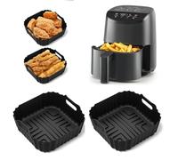 Lot de 2 Moules en Silicone pour Friteuse à Air Cosori 2L et Midea 2L Mini, Inserts de Moule de Cuisson Réutilisables en Silicone pour Panier de Friteuse COSORI, sans BPA et Faciles à Nettoyer