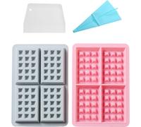lot de 2 moules en silicone pour le chocolat, Gaufrettes, Décoration de gâteaux, Moules à fondant Pour la décoration de gâteaux, Confiseries, Chocolat, Pâte de caoutchouc, Polymérisation