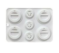 Lot de 2 moules en silicone pour loisirs créatifs, mousses, gâteaux, chocolats et fondants, moules à cupcakes et plaques de cuisson décoratifs