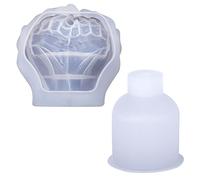 Lot de 2 moules en silicone pour pots de fleurs en béton - Pour jardinage et béton